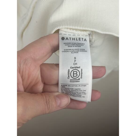 Athleta Sundown Alliance Hoodie Long Sleeve V-neck Size Small - Picture 6 of 7